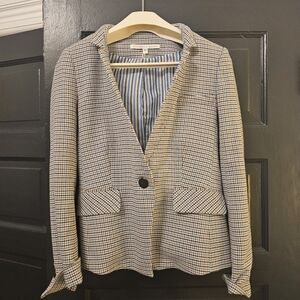 Veronica Beard Houndstooth Single Button Blazer